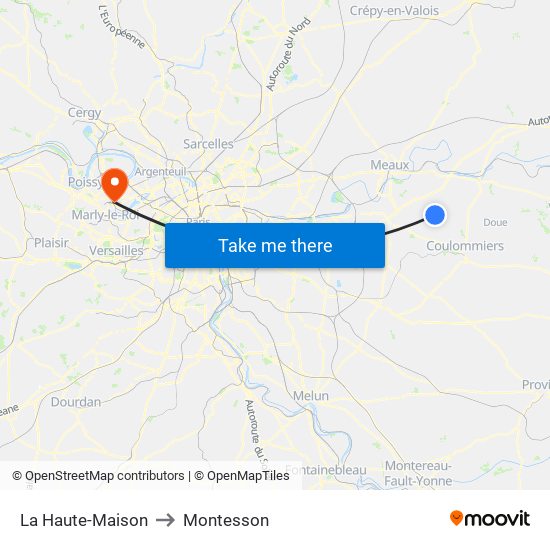 La Haute-Maison to Montesson map