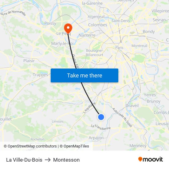 La Ville-Du-Bois to Montesson map