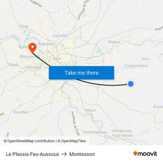 Le Plessis-Feu-Aussoux to Montesson map