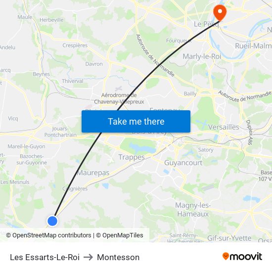 Les Essarts-Le-Roi to Montesson map