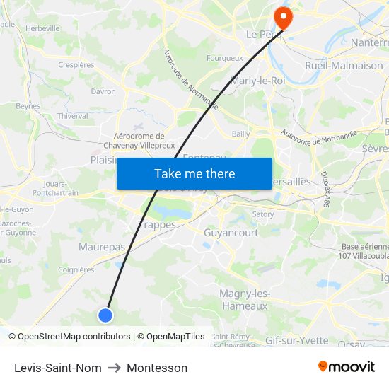 Levis-Saint-Nom to Montesson map