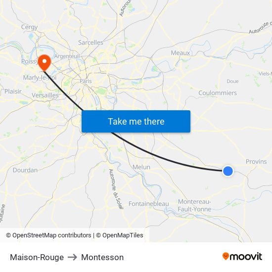 Maison-Rouge to Montesson map