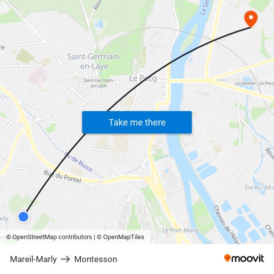 Mareil-Marly to Montesson map