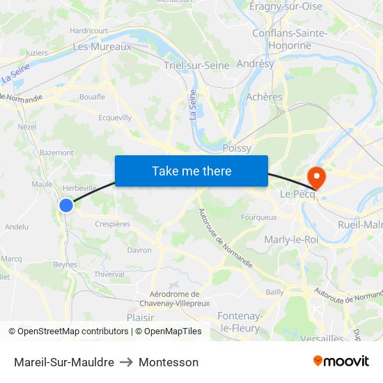 Mareil-Sur-Mauldre to Montesson map