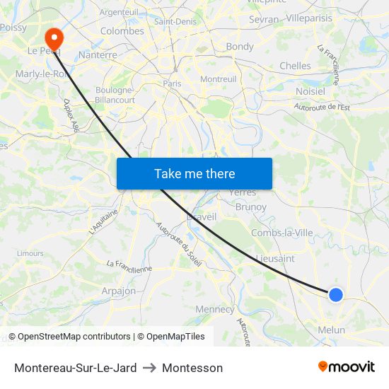 Montereau-Sur-Le-Jard to Montesson map