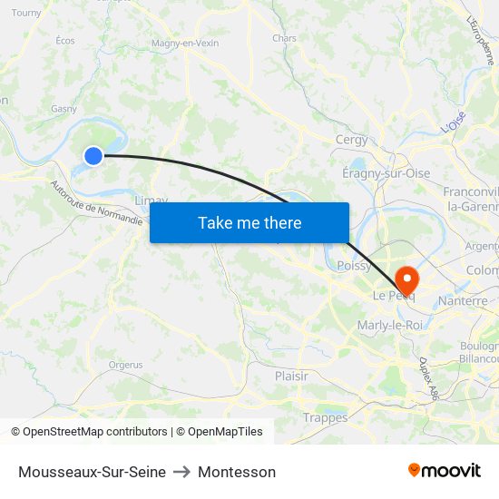Mousseaux-Sur-Seine to Montesson map