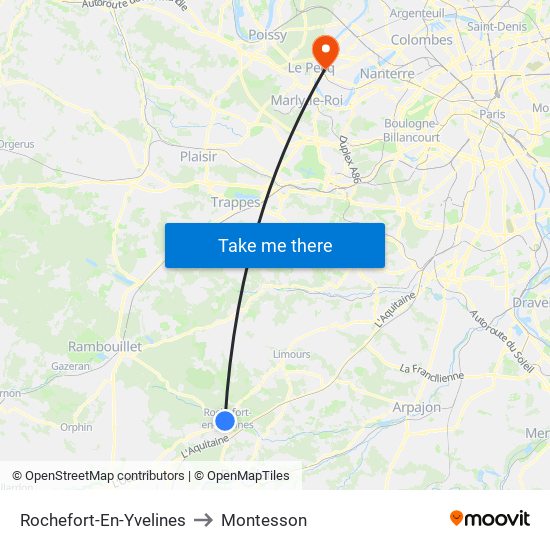 Rochefort-En-Yvelines to Montesson map