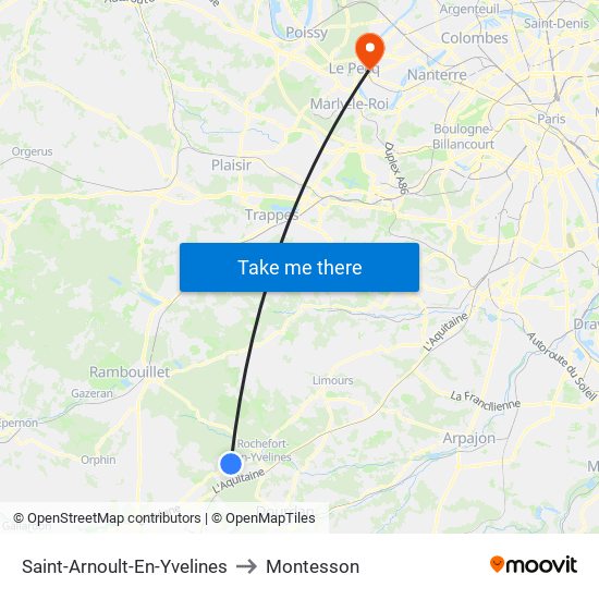 Saint-Arnoult-En-Yvelines to Montesson map