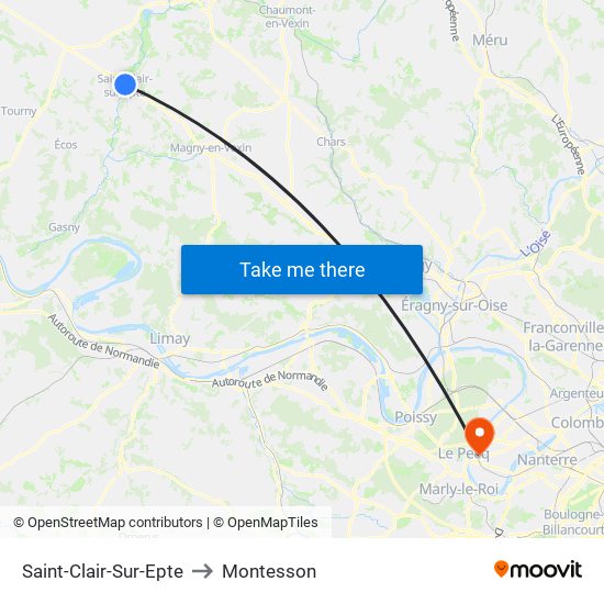 Saint-Clair-Sur-Epte to Montesson map