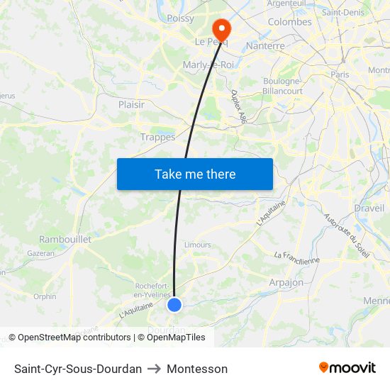 Saint-Cyr-Sous-Dourdan to Montesson map