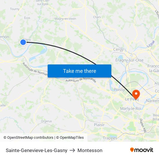 Sainte-Genevieve-Les-Gasny to Montesson map