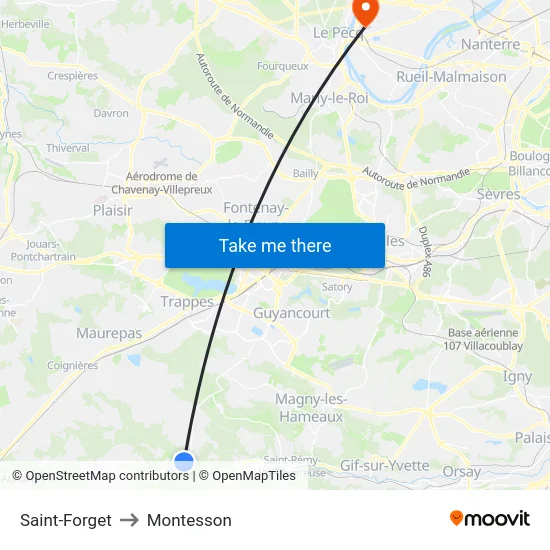 Saint-Forget to Montesson map