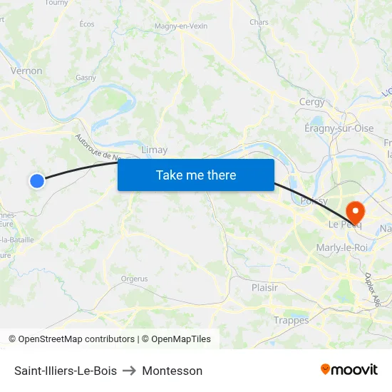 Saint-Illiers-Le-Bois to Montesson map