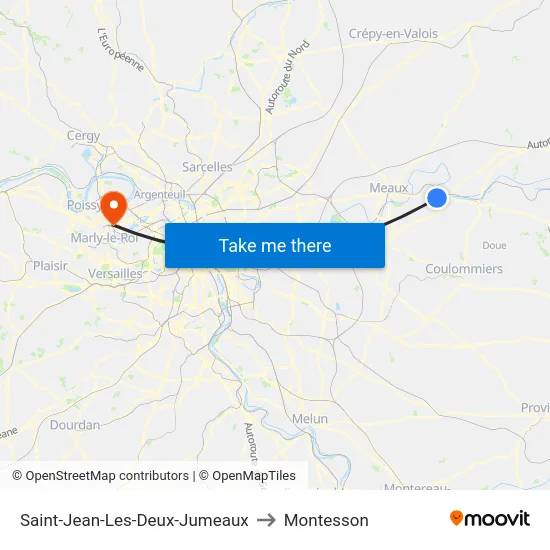 Saint-Jean-Les-Deux-Jumeaux to Montesson map