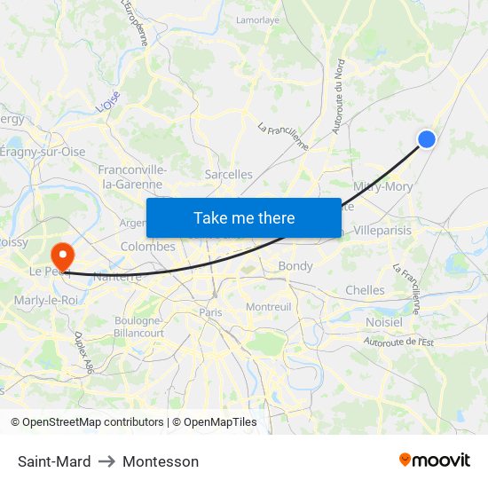 Saint-Mard to Montesson map
