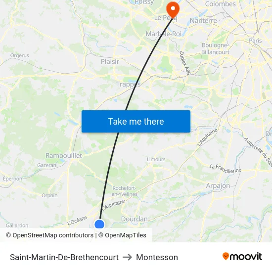 Saint-Martin-De-Brethencourt to Montesson map