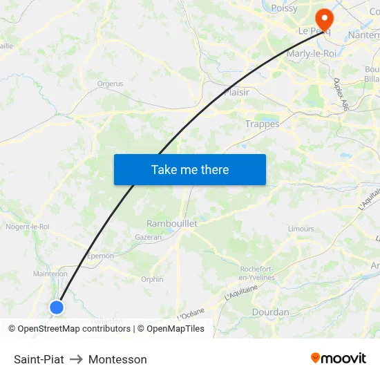 Saint-Piat to Montesson map