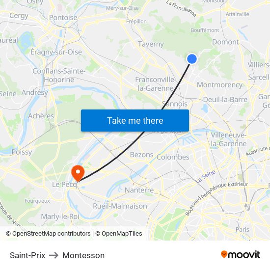 Saint-Prix to Montesson map