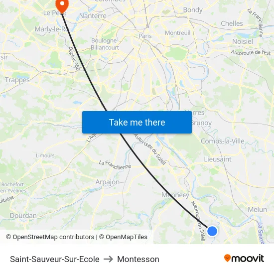 Saint-Sauveur-Sur-Ecole to Montesson map
