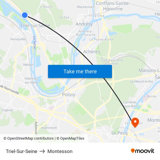 Triel-Sur-Seine to Montesson map