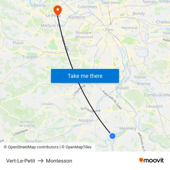 Vert-Le-Petit to Montesson map