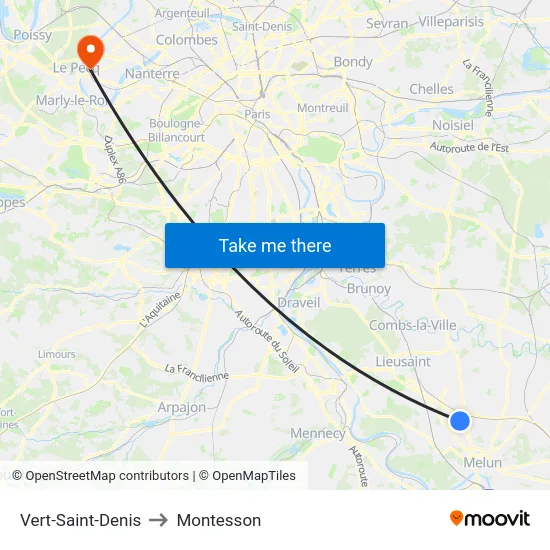 Vert-Saint-Denis to Montesson map