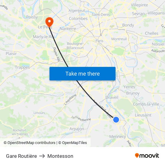 Gare Routière to Montesson map