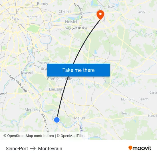 Seine-Port to Montevrain map