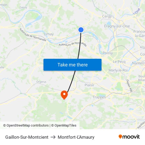 Gaillon-Sur-Montcient to Montfort-L'Amaury map