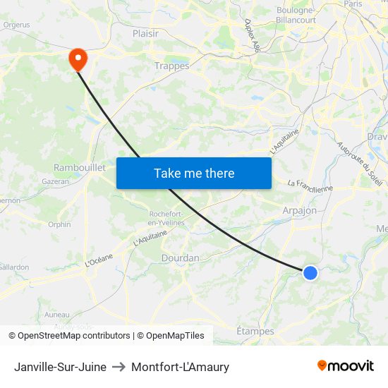 Janville-Sur-Juine to Montfort-L'Amaury map