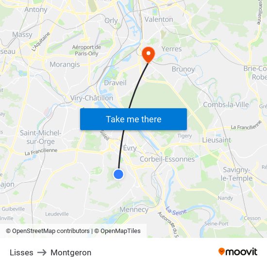 Lisses to Montgeron map