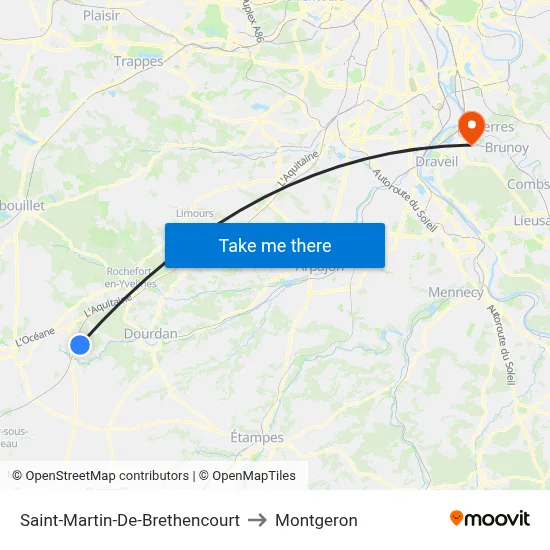 Saint-Martin-De-Brethencourt to Montgeron map