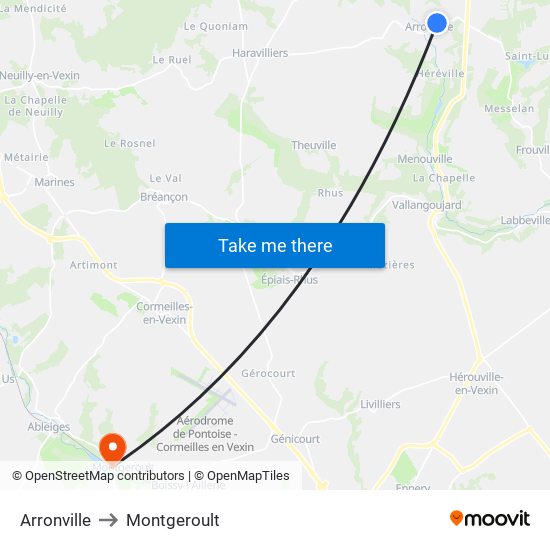 Arronville to Montgeroult map