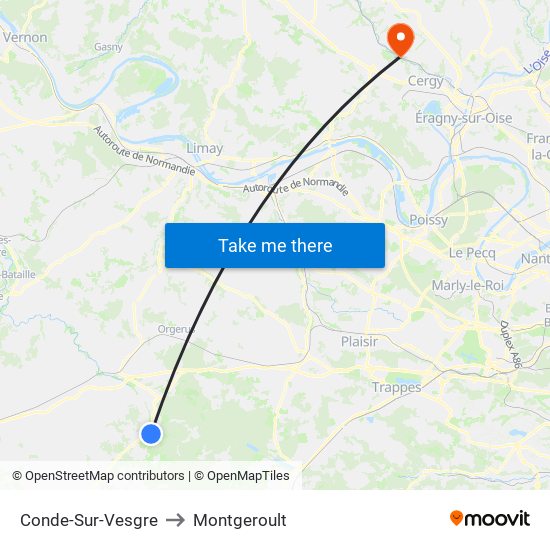Conde-Sur-Vesgre to Montgeroult map