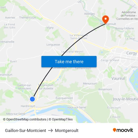 Gaillon-Sur-Montcient to Montgeroult map