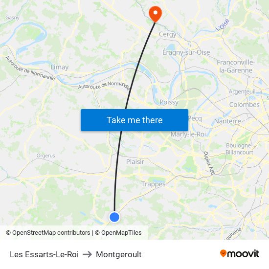 Les Essarts-Le-Roi to Montgeroult map