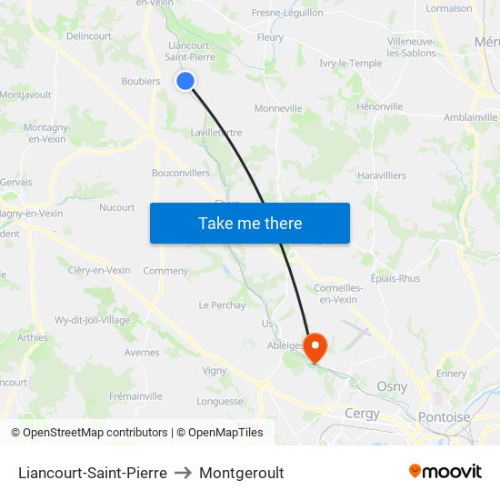 Liancourt-Saint-Pierre to Montgeroult map