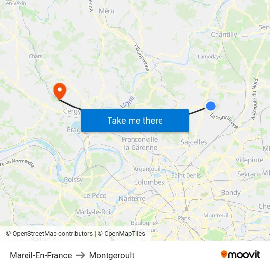 Mareil-En-France to Montgeroult map