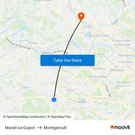 Mareil-Le-Guyon to Montgeroult map