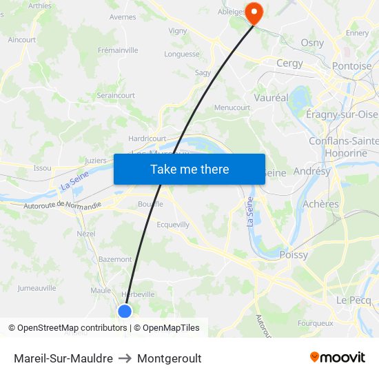 Mareil-Sur-Mauldre to Montgeroult map