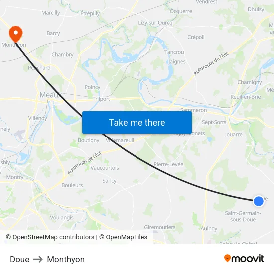 Doue to Monthyon map