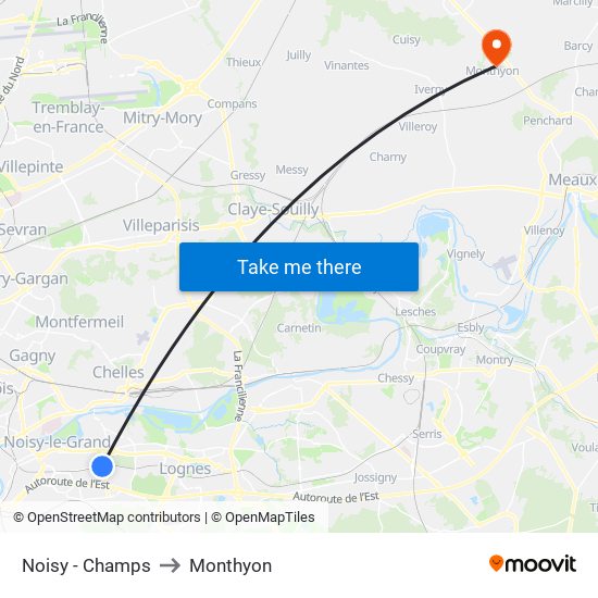 Noisy - Champs to Monthyon map