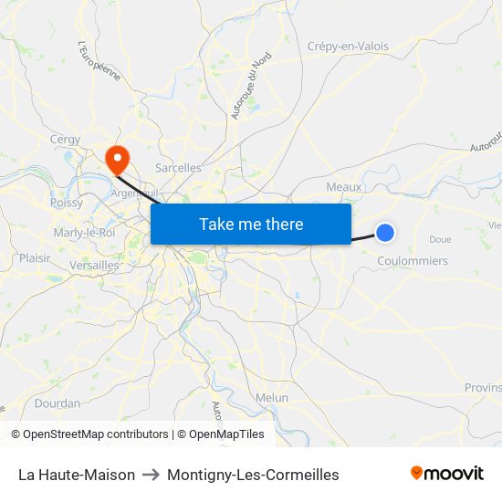 La Haute-Maison to Montigny-Les-Cormeilles map