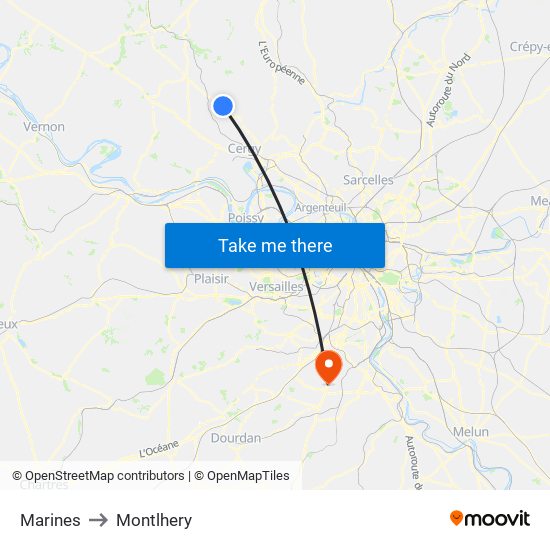 Marines to Montlhery map