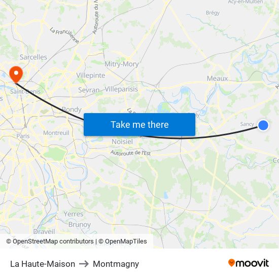 La Haute-Maison to Montmagny map