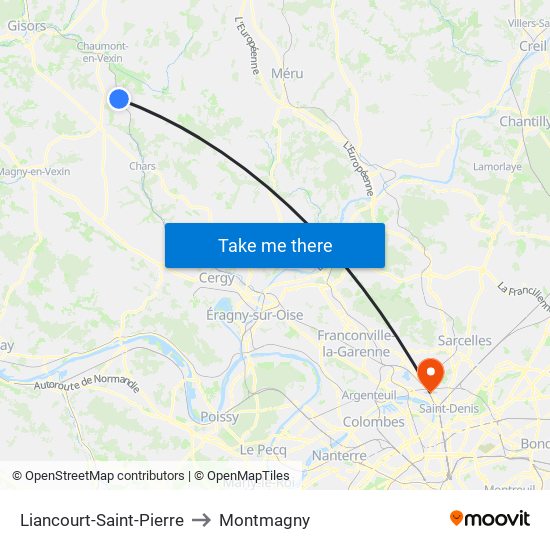 Liancourt-Saint-Pierre to Montmagny map