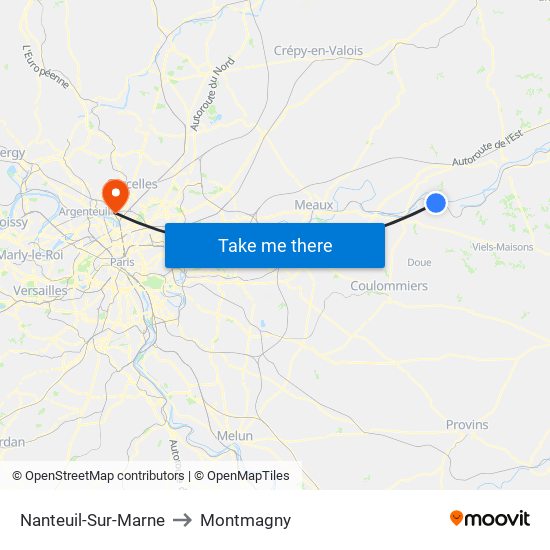 Nanteuil-Sur-Marne to Montmagny map