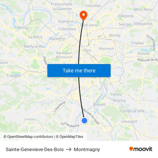 Sainte-Genevieve-Des-Bois to Montmagny map