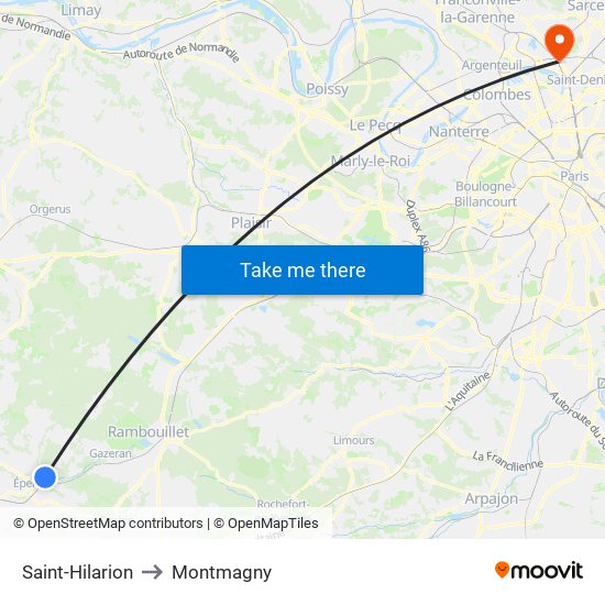 Saint-Hilarion to Montmagny map