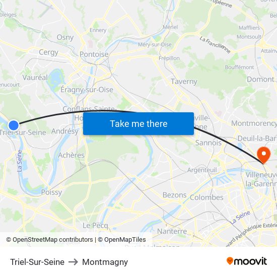 Triel-Sur-Seine to Montmagny map